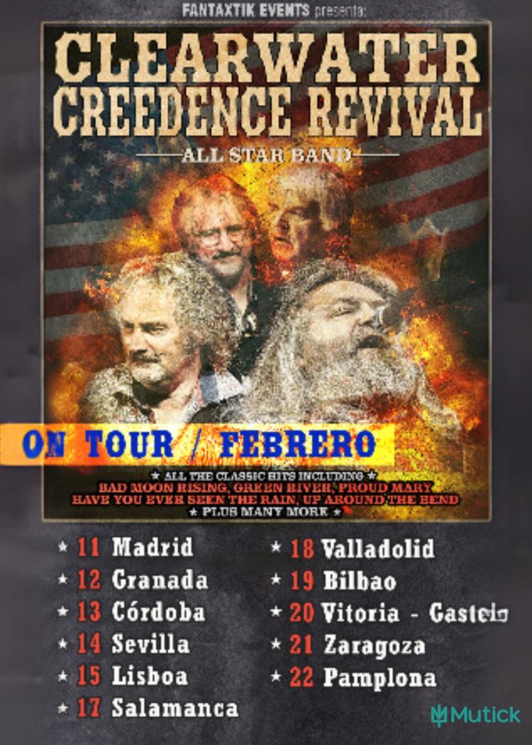 Cartel Gira Grupo Tributo Clearwater Creedence Revival